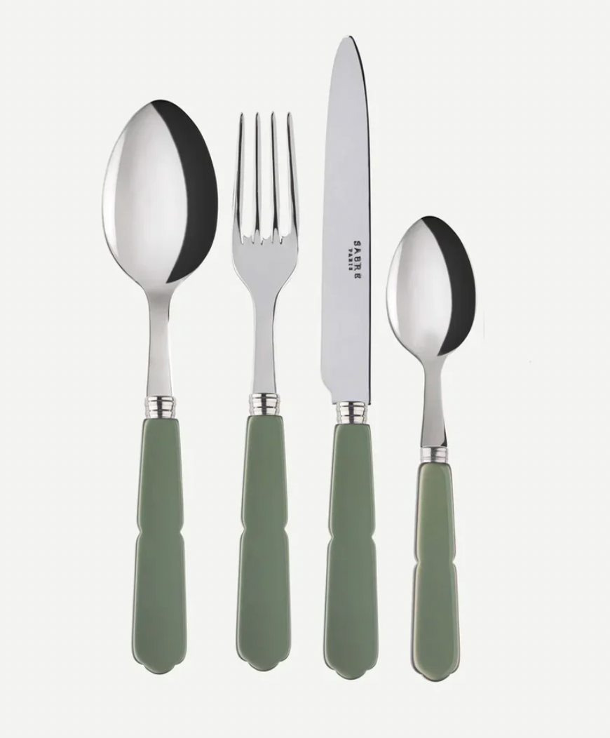 Gustave Sabre Cutlery Set – Moss – 24 Pieces