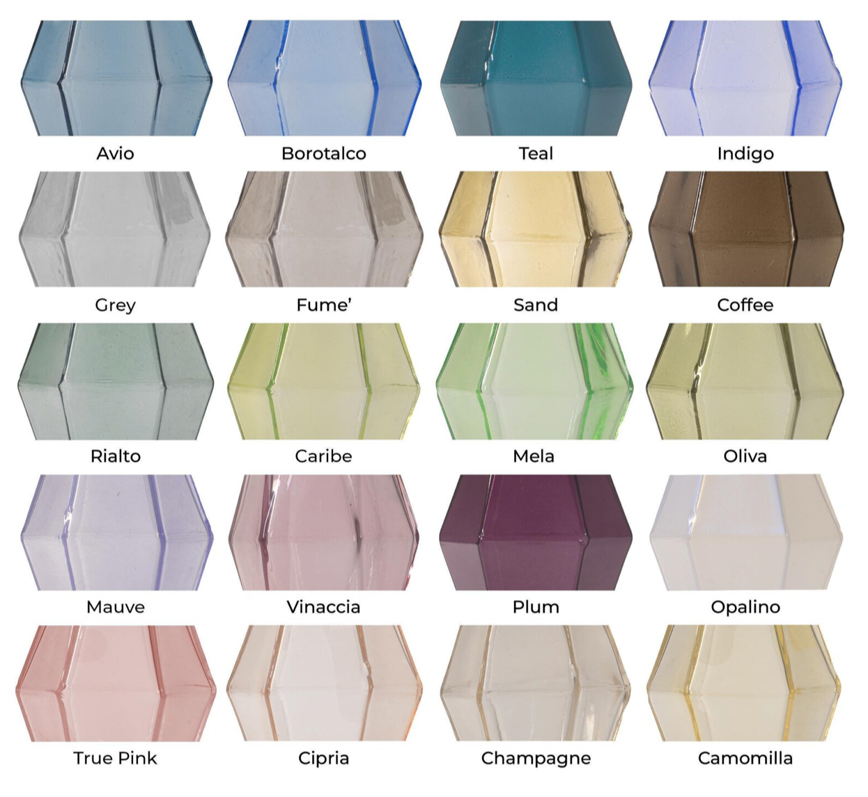 Murano Glass Multicoloured Polyhedron Chandelier Ø75 × H60 cm