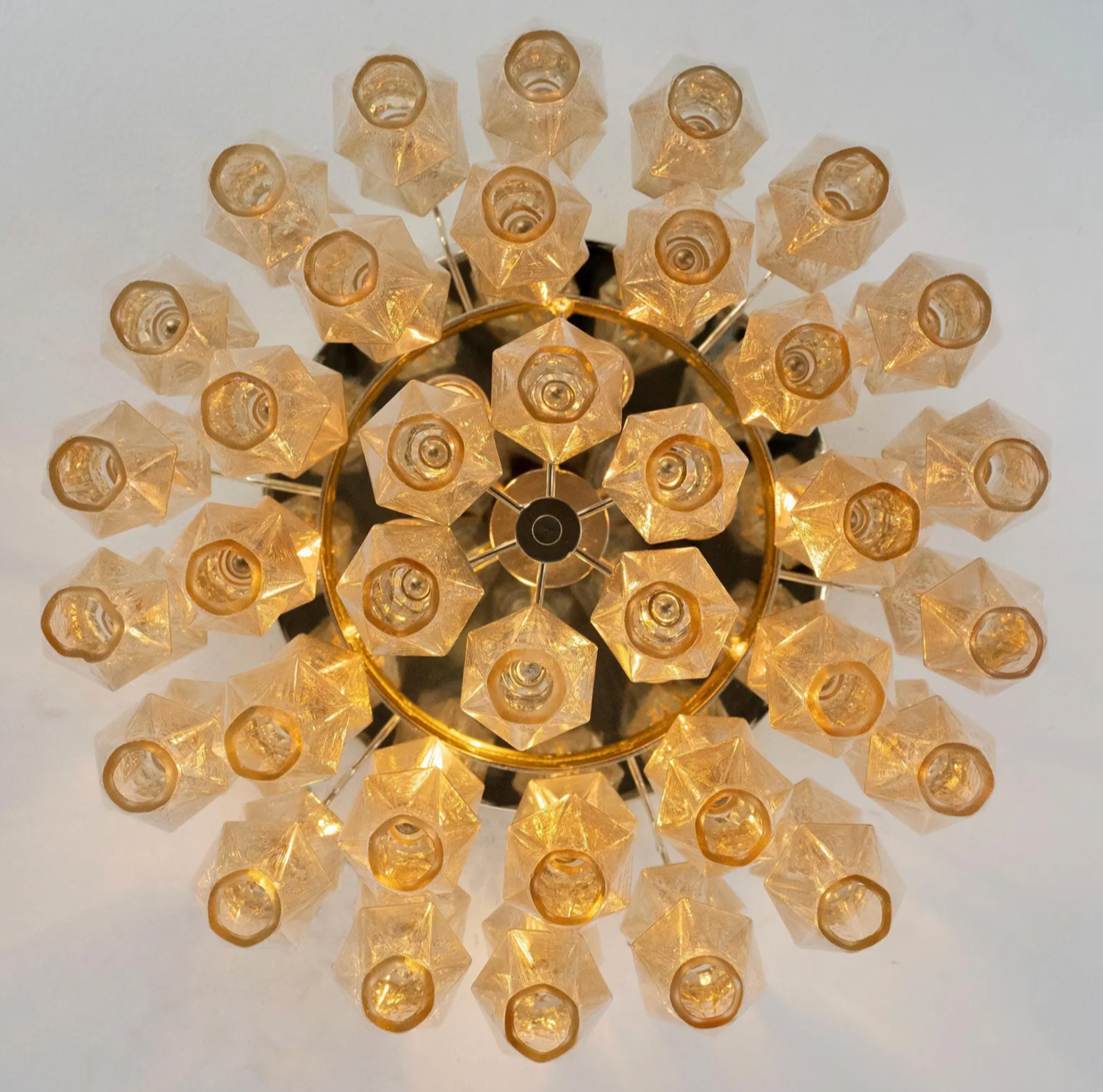 Champagne Murano Polyhedron Ceiling Light L45 × H40 cm