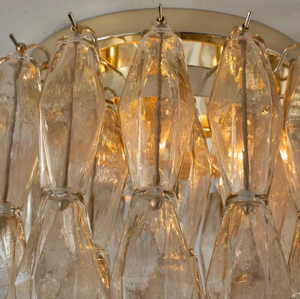 Champagne Murano Polyhedron Ceiling Light L45 × H40 cm