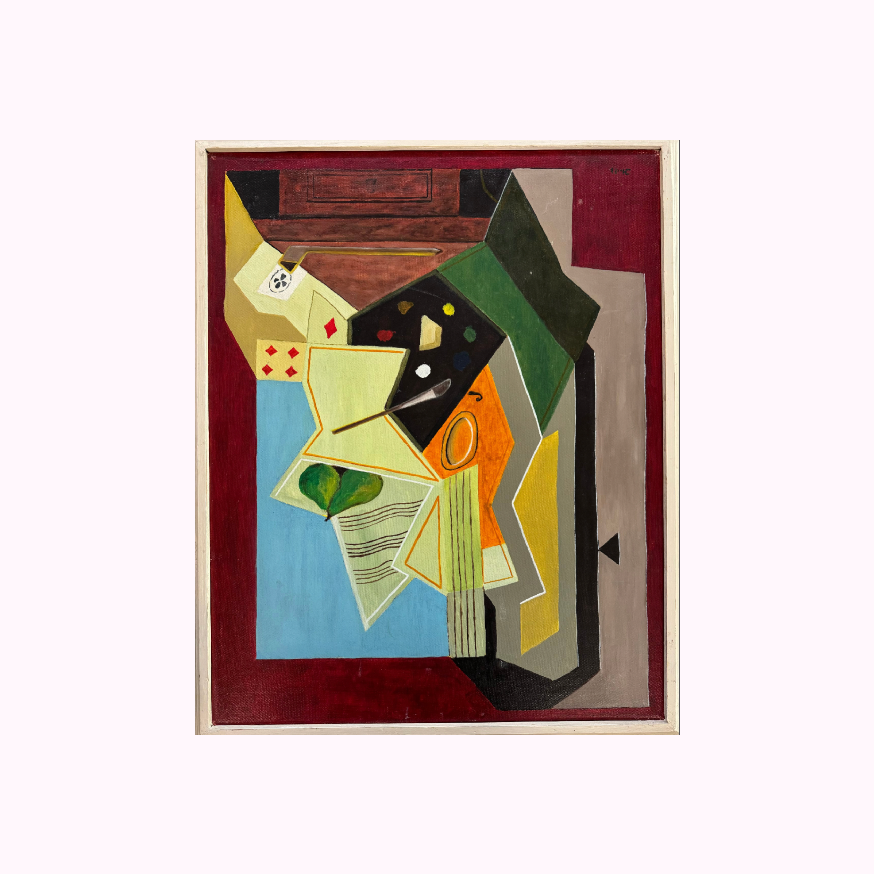 1970s Spanish Cubist Painting