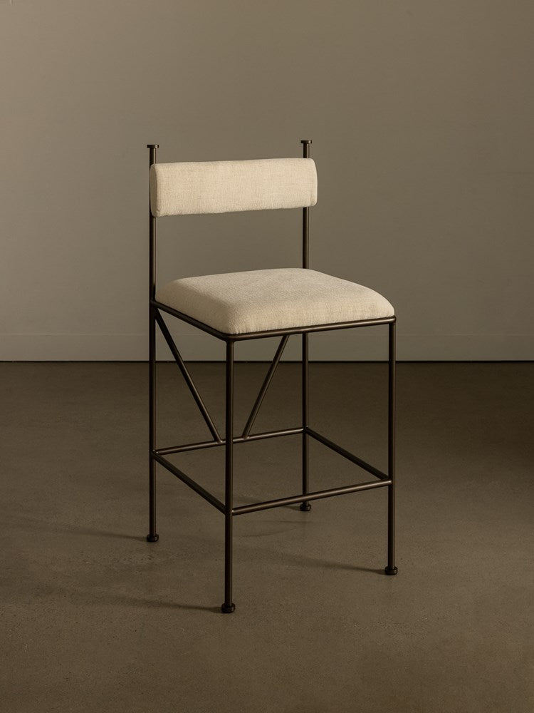 Aspen Counter Stool Neige angled view