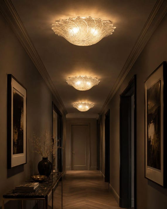 Murano Crystal Glass Ceiling Light Ø55 cm product photograph 2