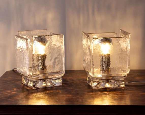 Mid-Century Murano Glass Table Lamps — Pair product view 1