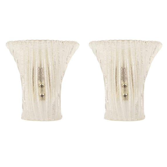 Mid-Century Murano Wall Sconces — Pair view 1