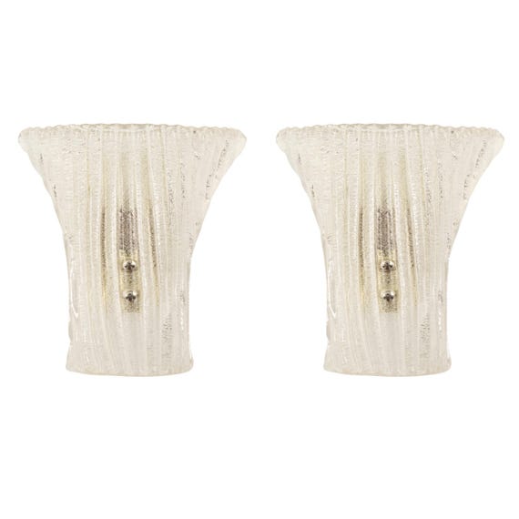 Mid-Century Murano Wall Sconces — Pair photo 1