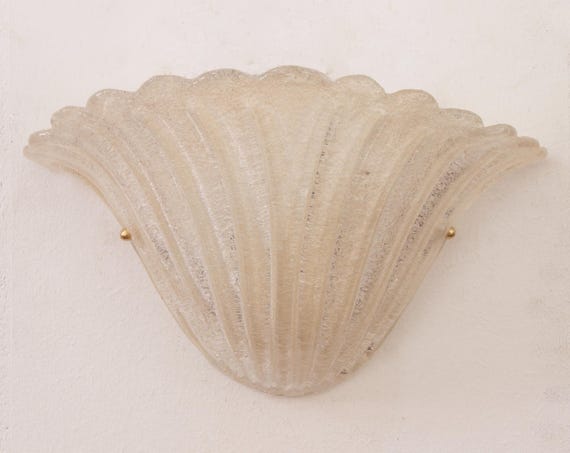 Ivory Murano Shell Wall Sconce photo 1