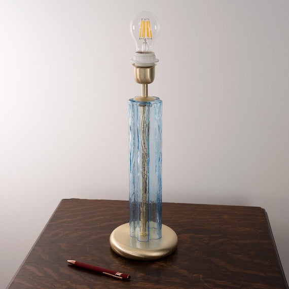 Talco Blue Tronchi Murano Table Lamp photograph 2