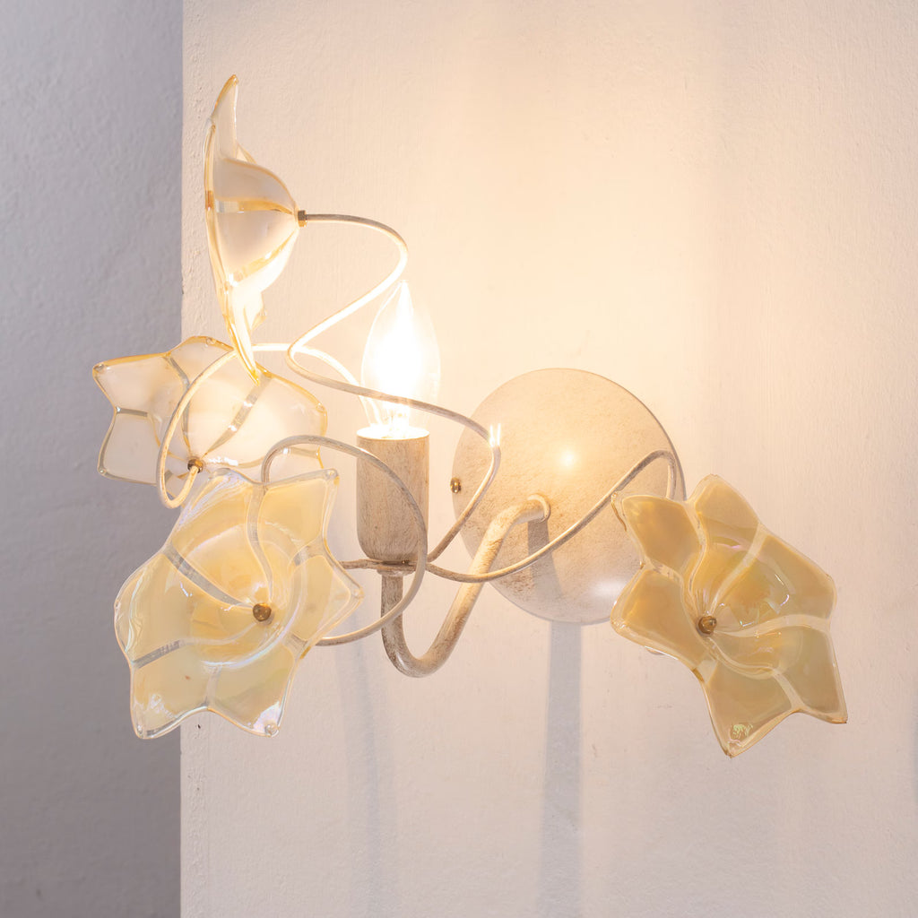Vintage murano flower sconce