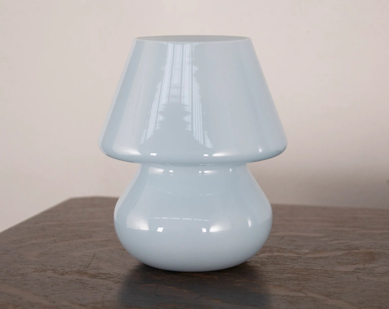 Italian handmade Murano glass mushroom lamp