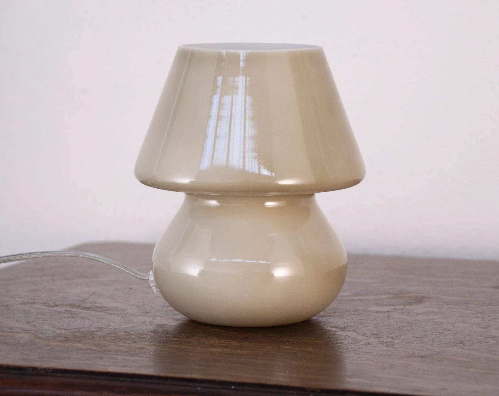 Italian handmade Murano glass mushroom lamp