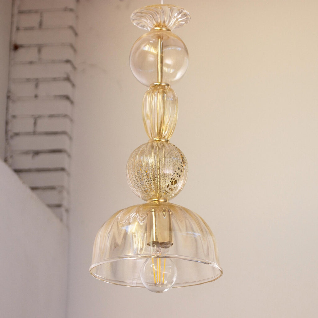 Murano Pendant with Gold Leaf detail