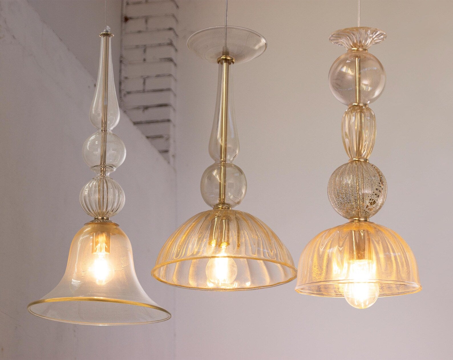 Murano Pendant with Gold Leaf detail