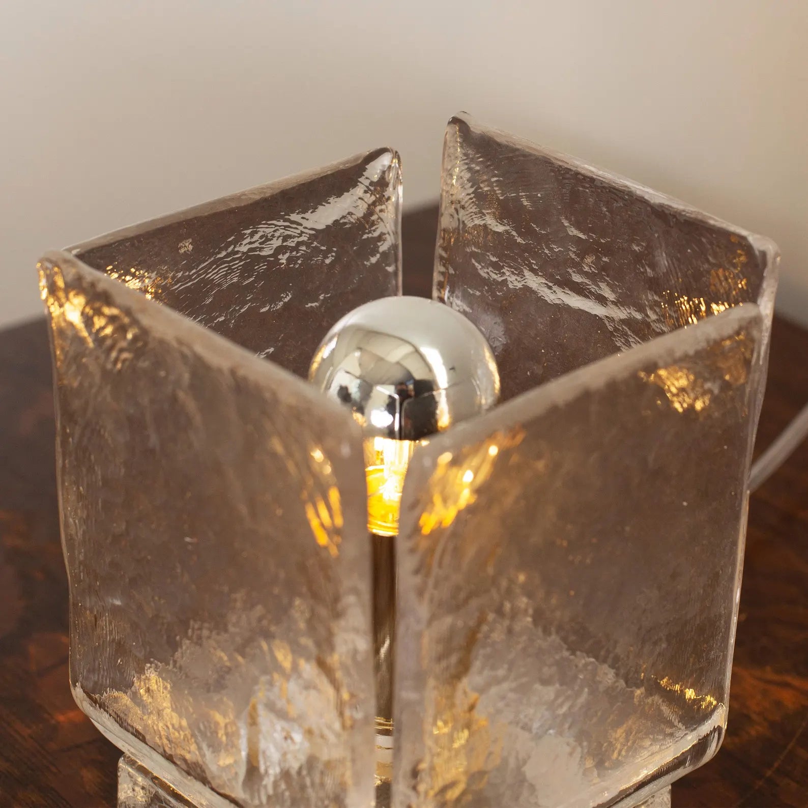 Murano Clear Glass Table Lamps