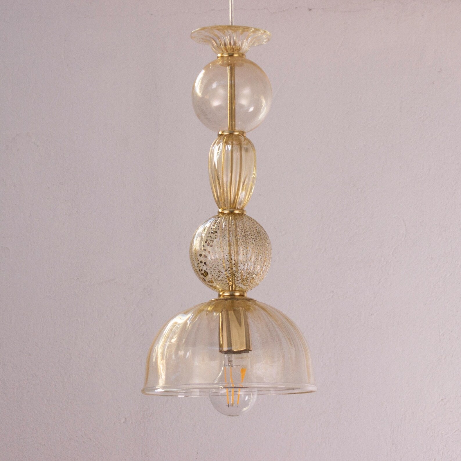 Murano Pendant with Gold Leaf detail