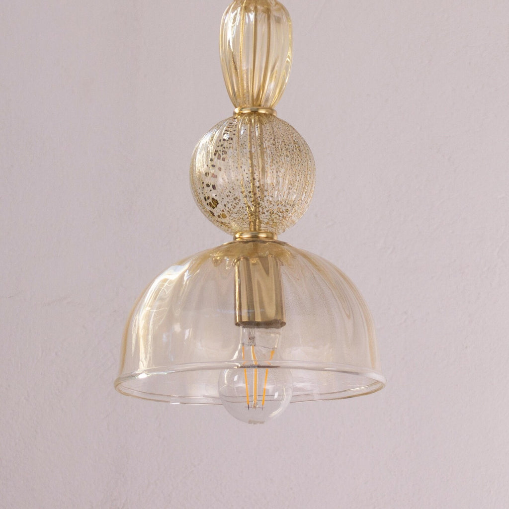 Murano Pendant with Gold Leaf detail
