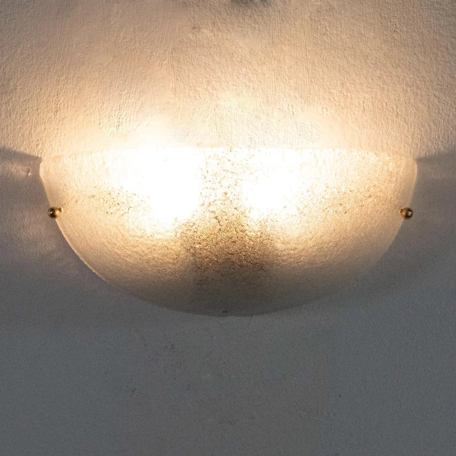Pair of Clear Murano Wall Sconces