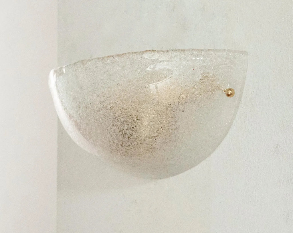Pair of Clear Murano Wall Sconces