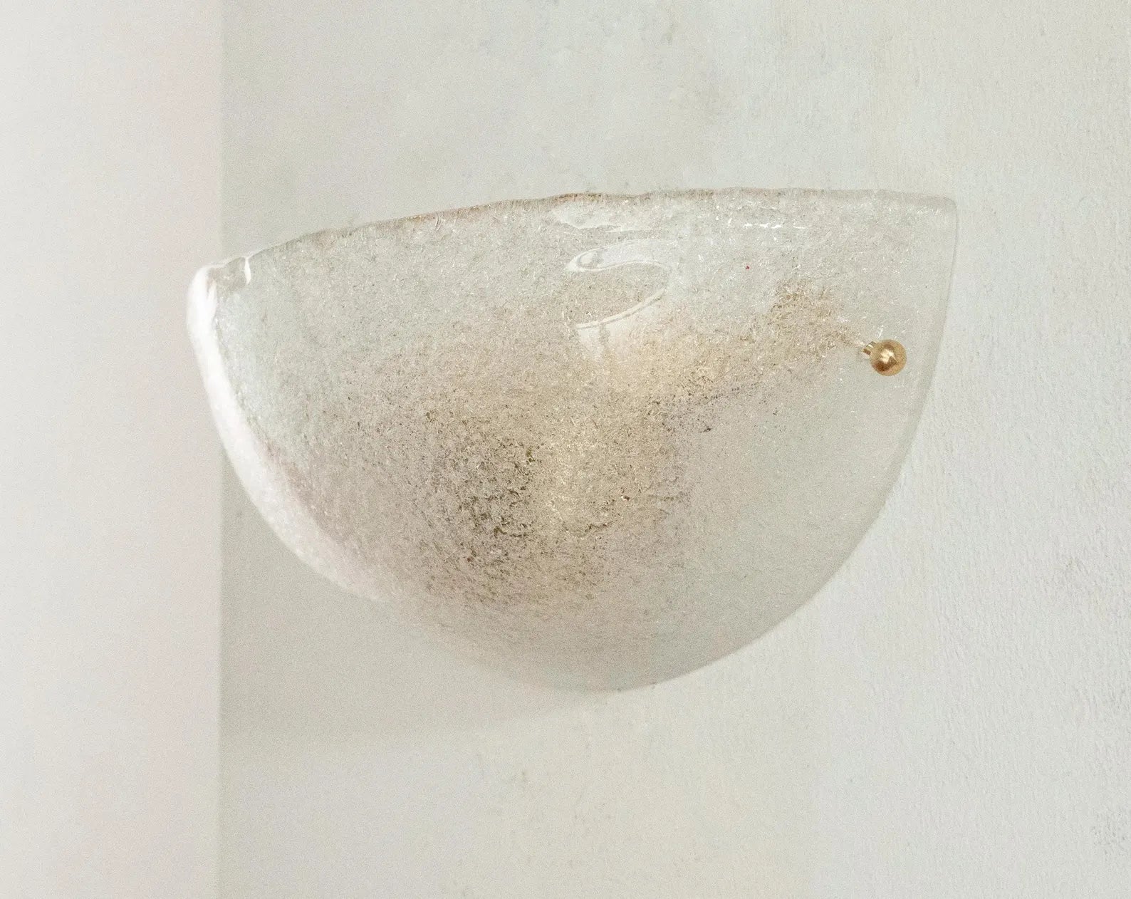 Pair of Clear Murano Wall Sconces