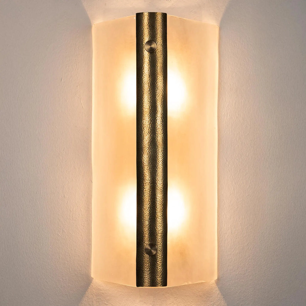 Pair of Murano Brass and Glass Sconces