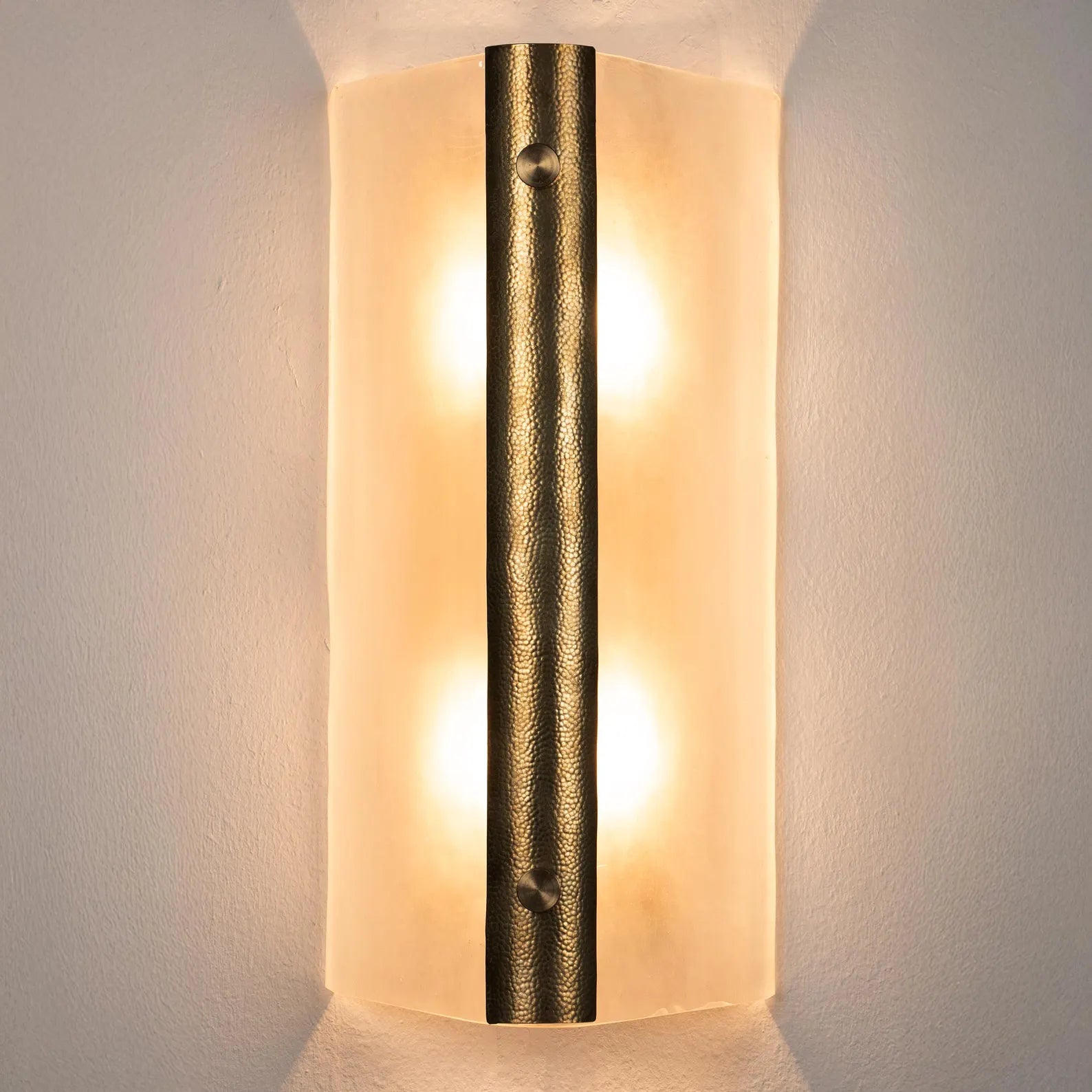 Pair of Murano Brass and Glass Sconces