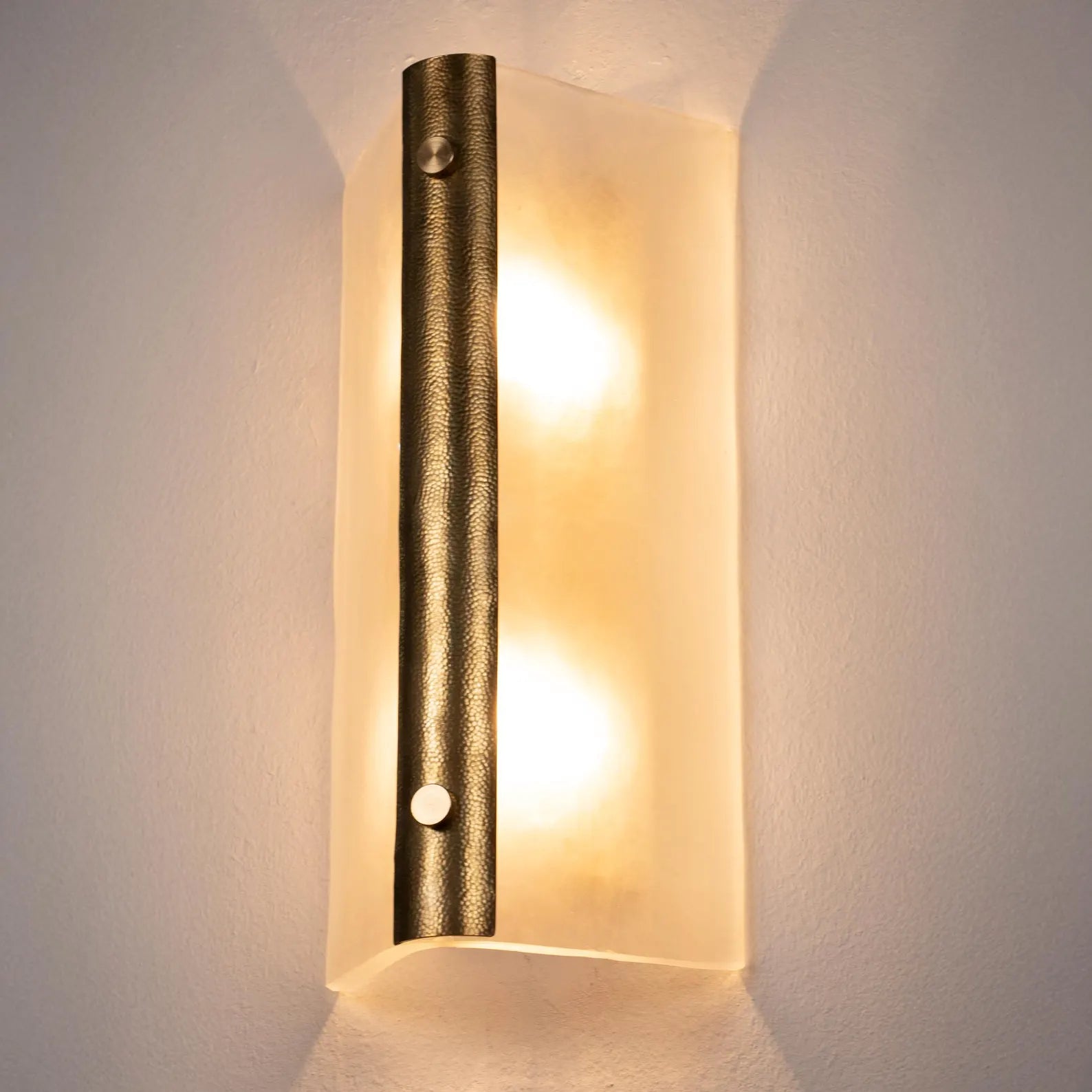 Pair of Murano Brass and Glass Sconces