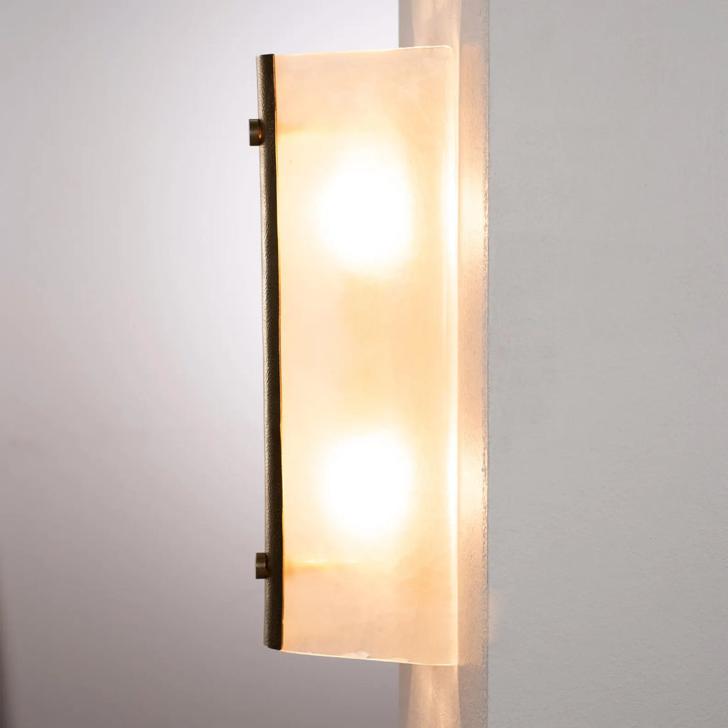Pair of Murano Brass and Glass Sconces