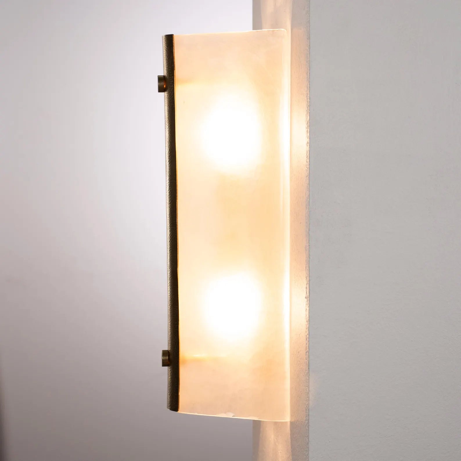 Pair of Murano Brass and Glass Sconces