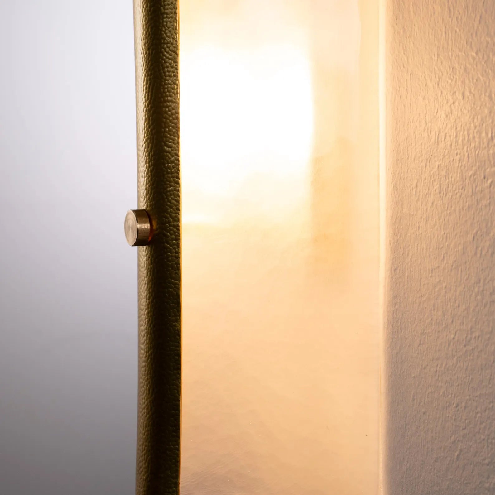 Pair of Tall Murano and Brass Sconces