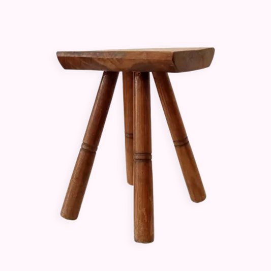 1960s Brutalist French Stool