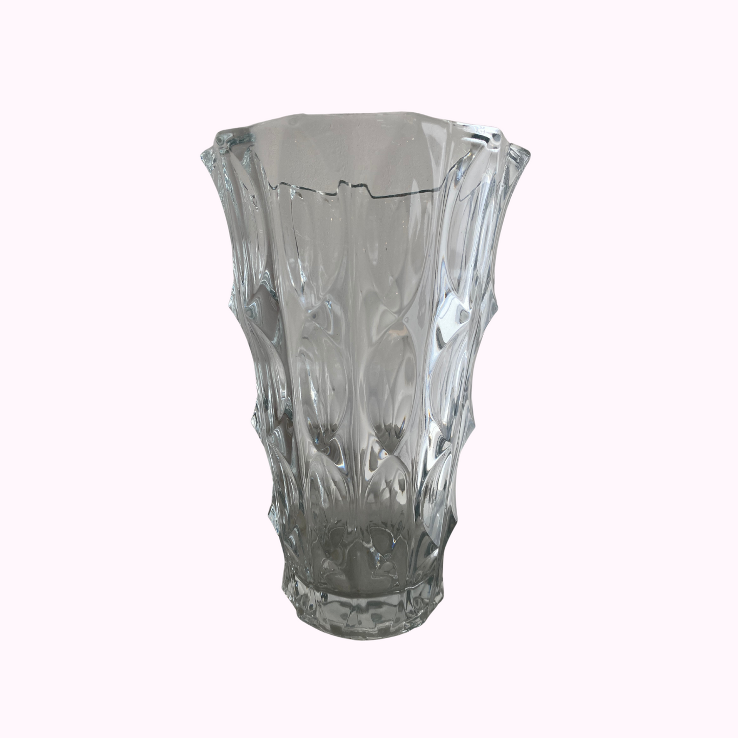 1940s French Crystal Vase