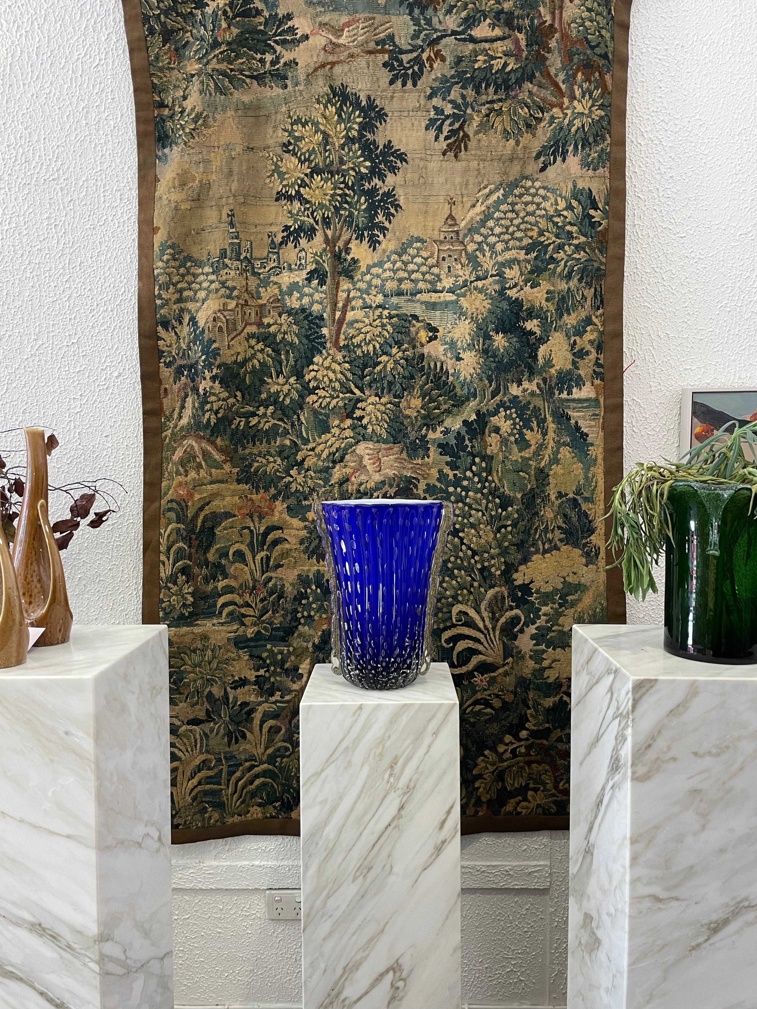 Italian Murano Cobalt Blue Vase
