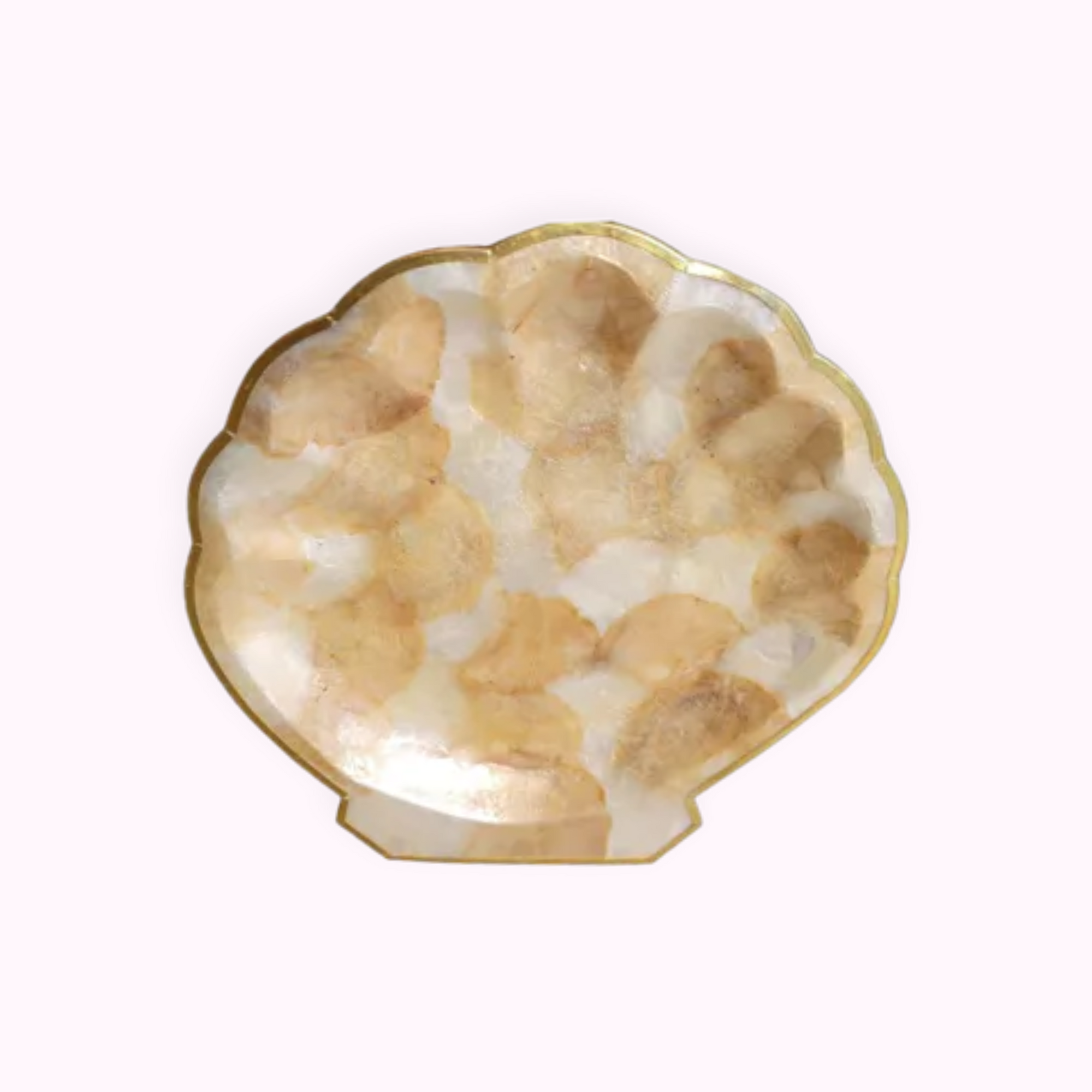 Art Deco Mother of Pearl & Brass Vide Poche