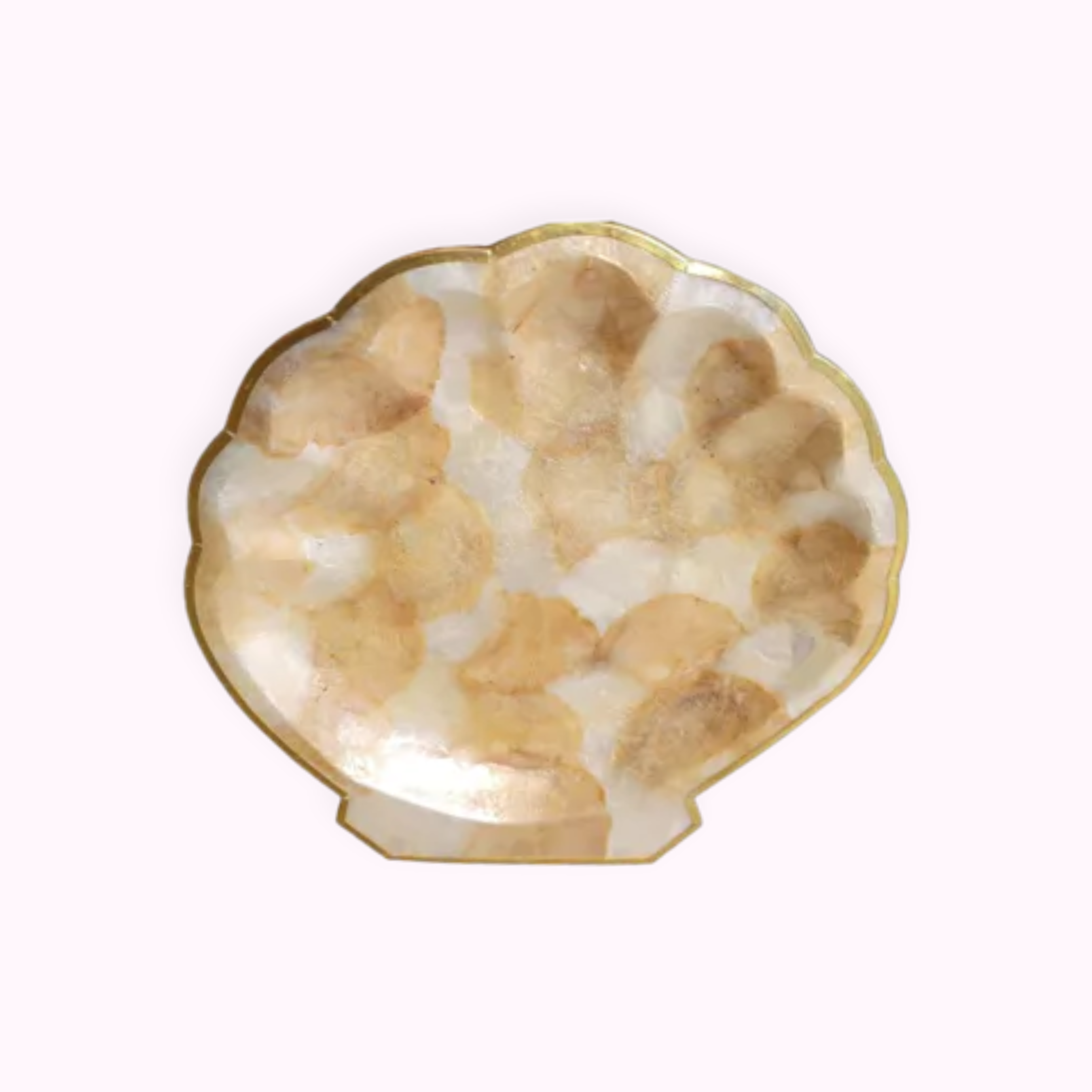 Art Deco Mother of Pearl & Brass Vide Poche