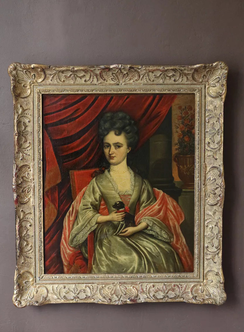 1800s Parisian realism/ naive portrait of Madame de Graffigny