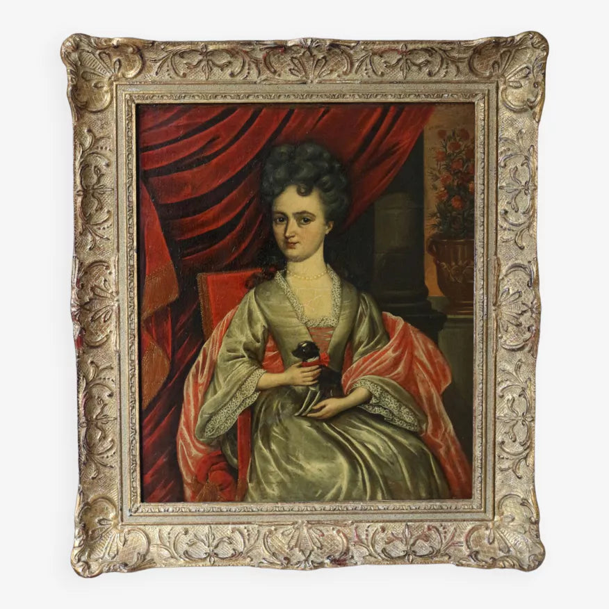 1800s Parisian realism/ naive portrait of Madame de Graffigny