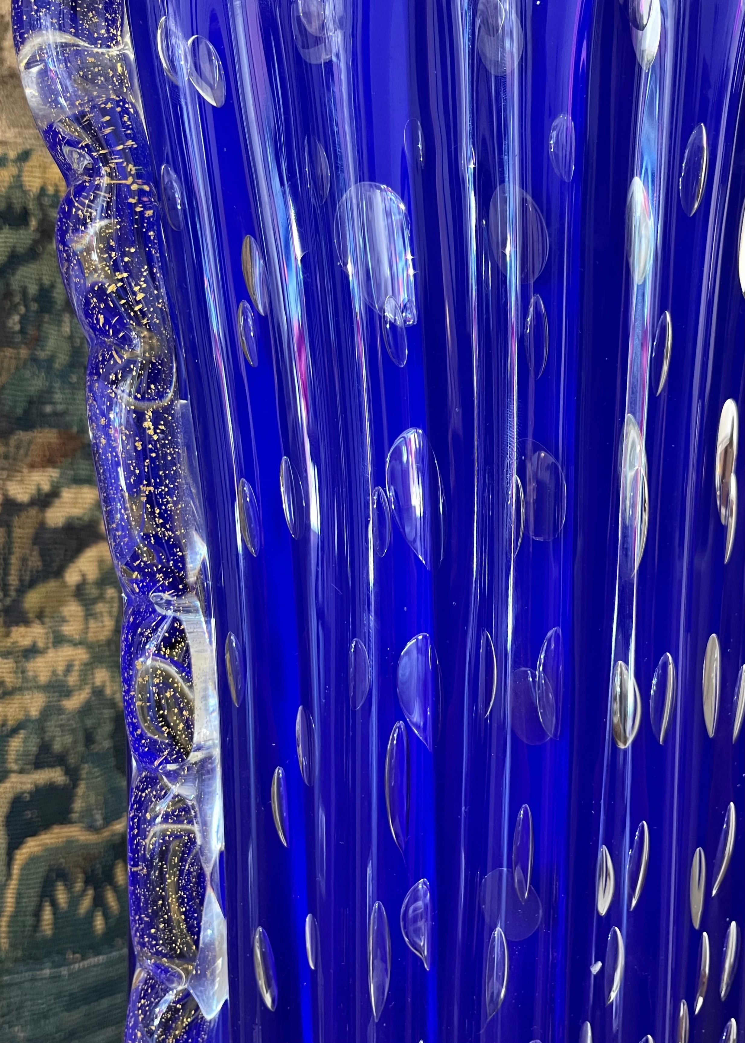 Italian Murano Cobalt Blue Vase
