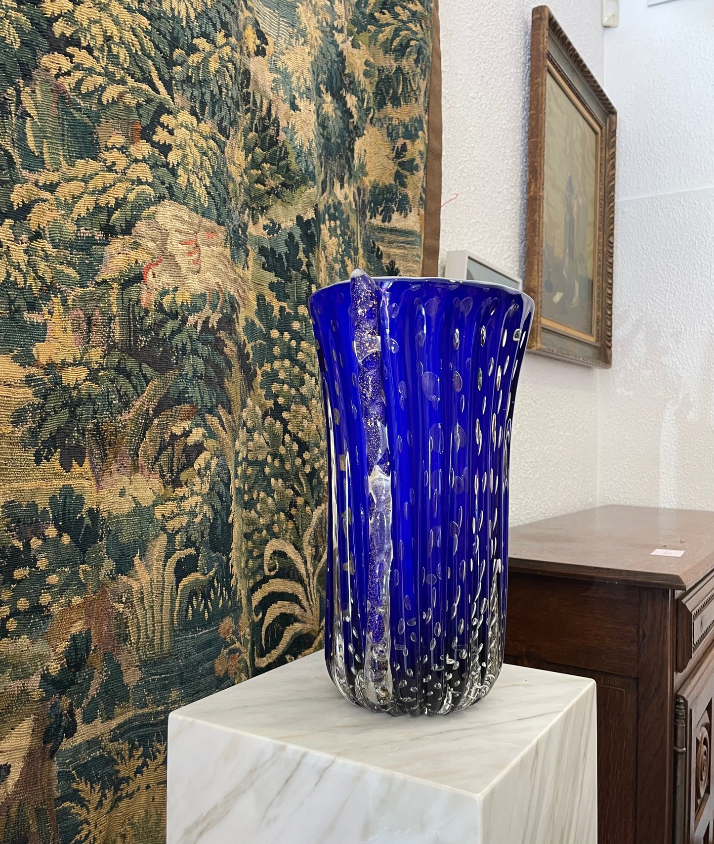 Italian Murano Cobalt Blue Vase