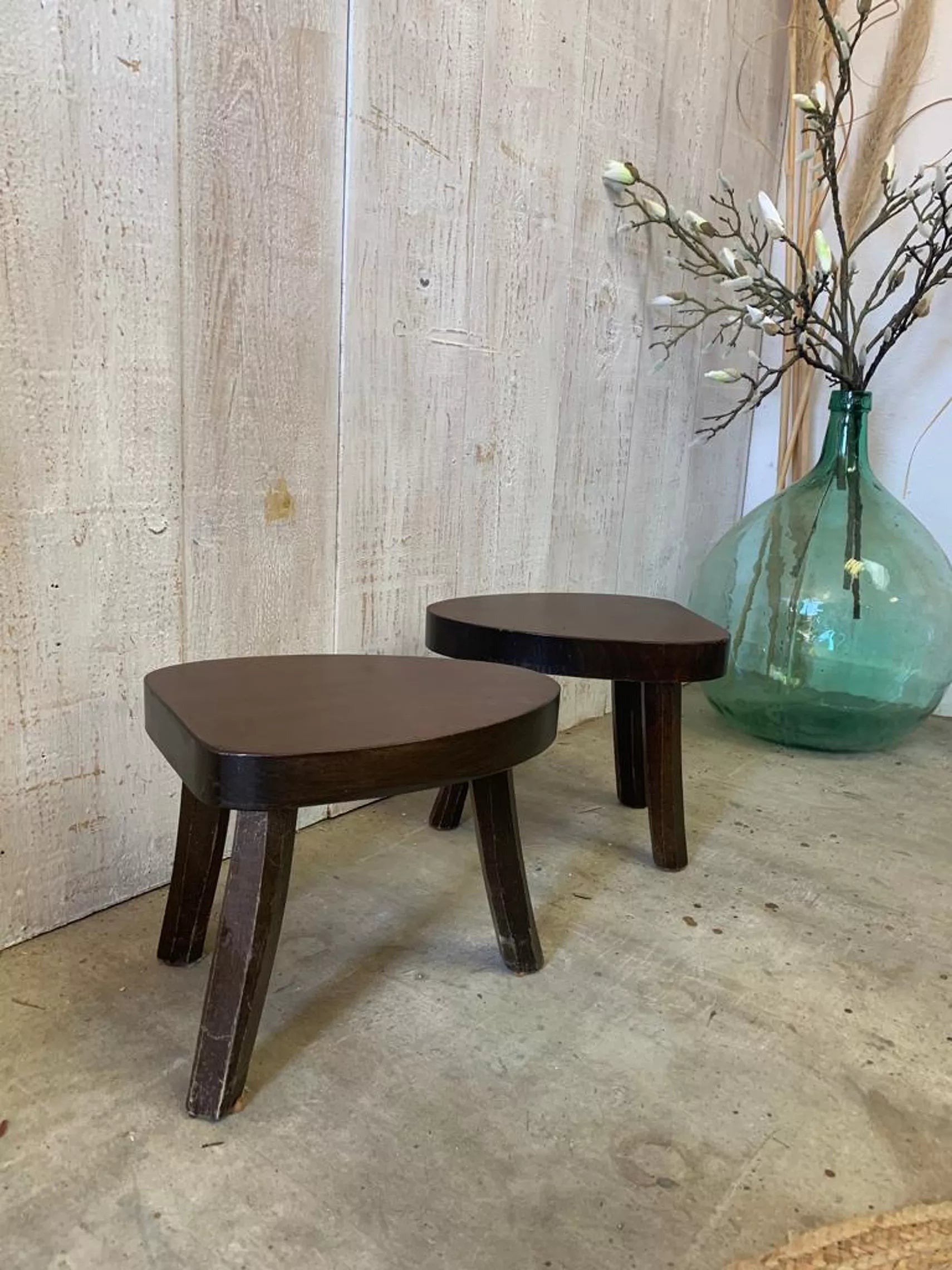 1960 Brutalist French Stools