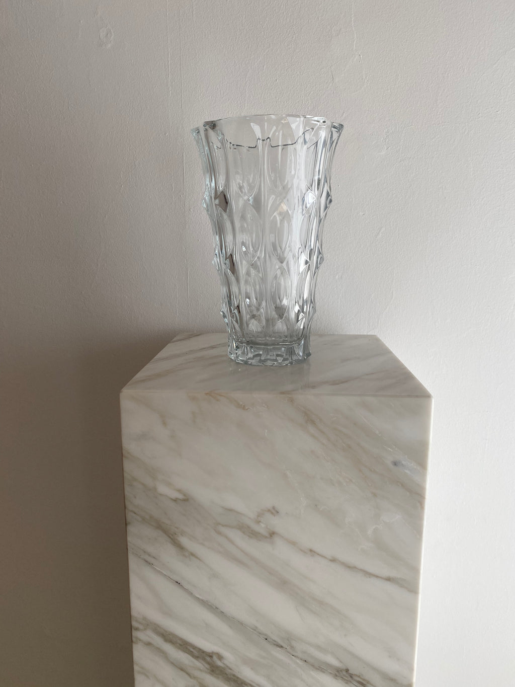 1940s French Crystal Vase
