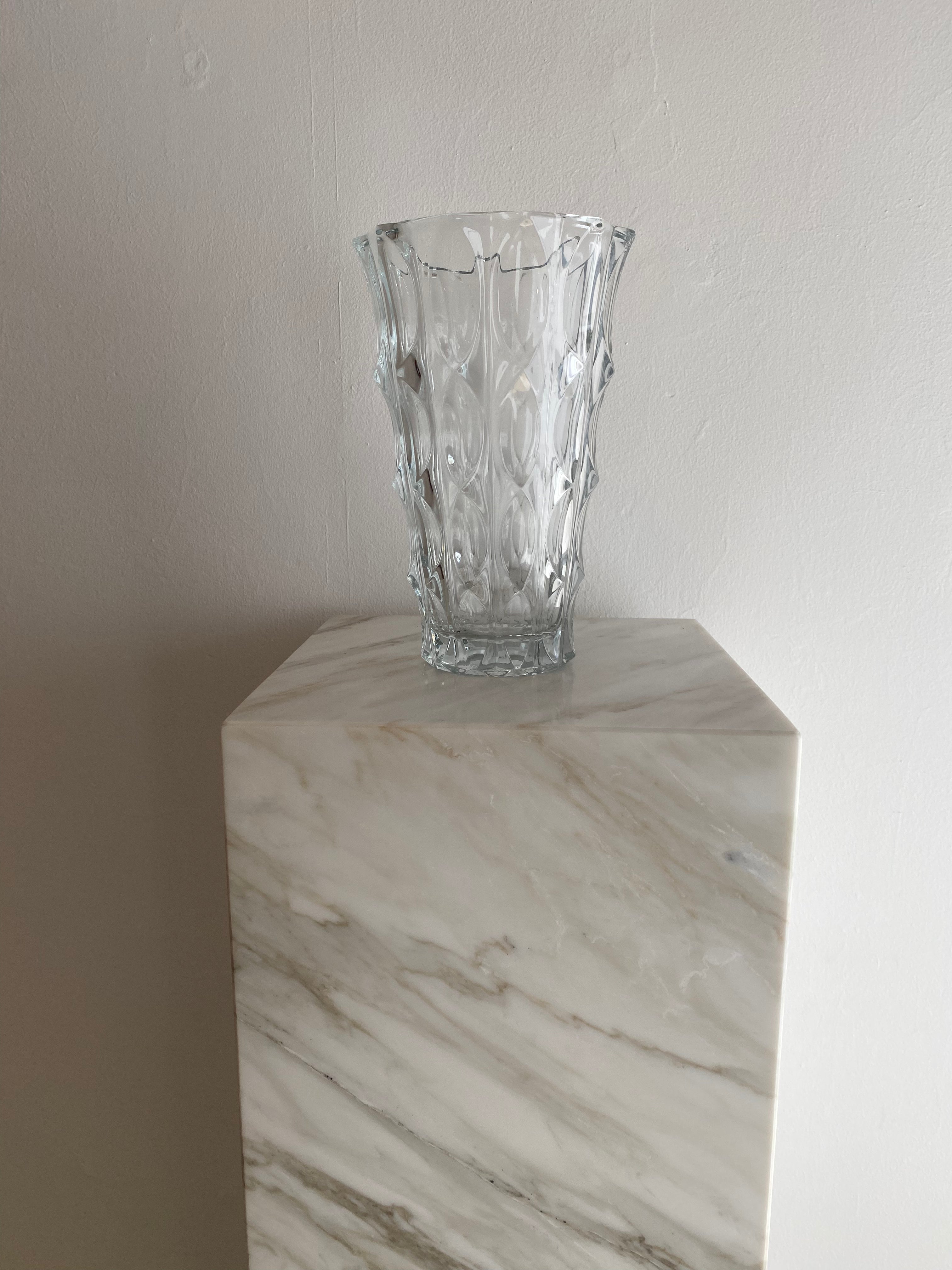 1940s French Crystal Vase