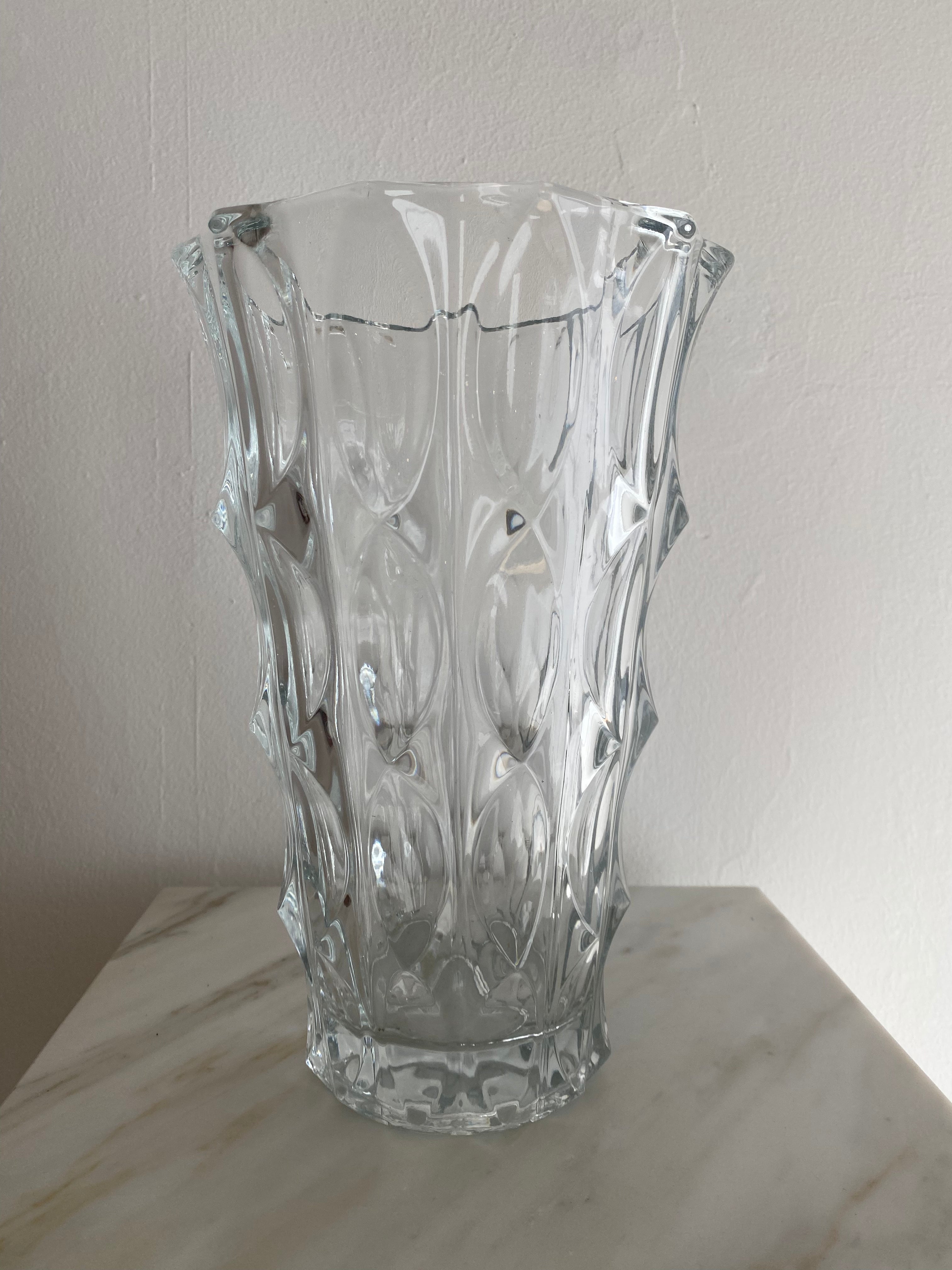 1940s French Crystal Vase