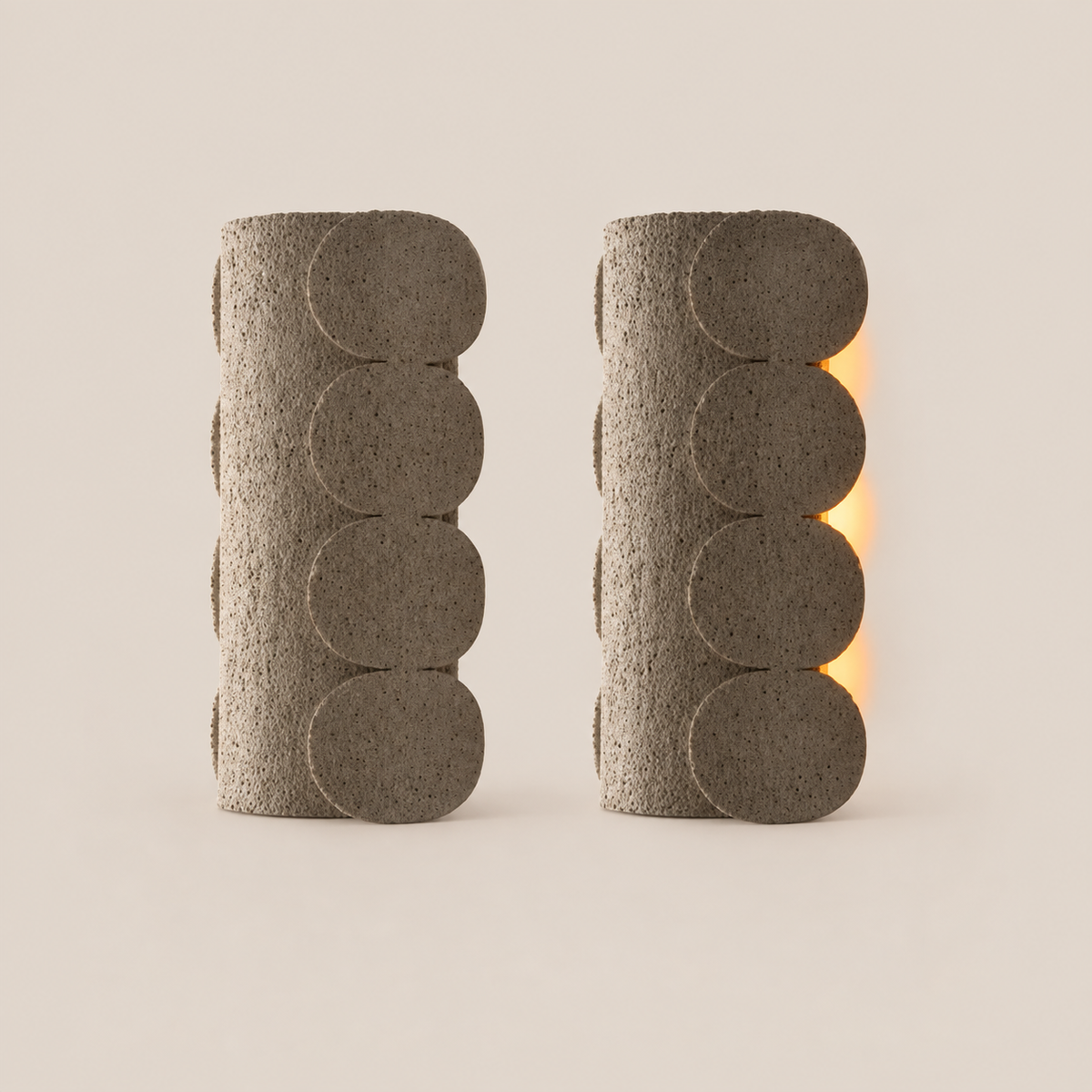 MY STONE FLOWER Sconce by Katia Langeard on Cleo Collects blush beige background