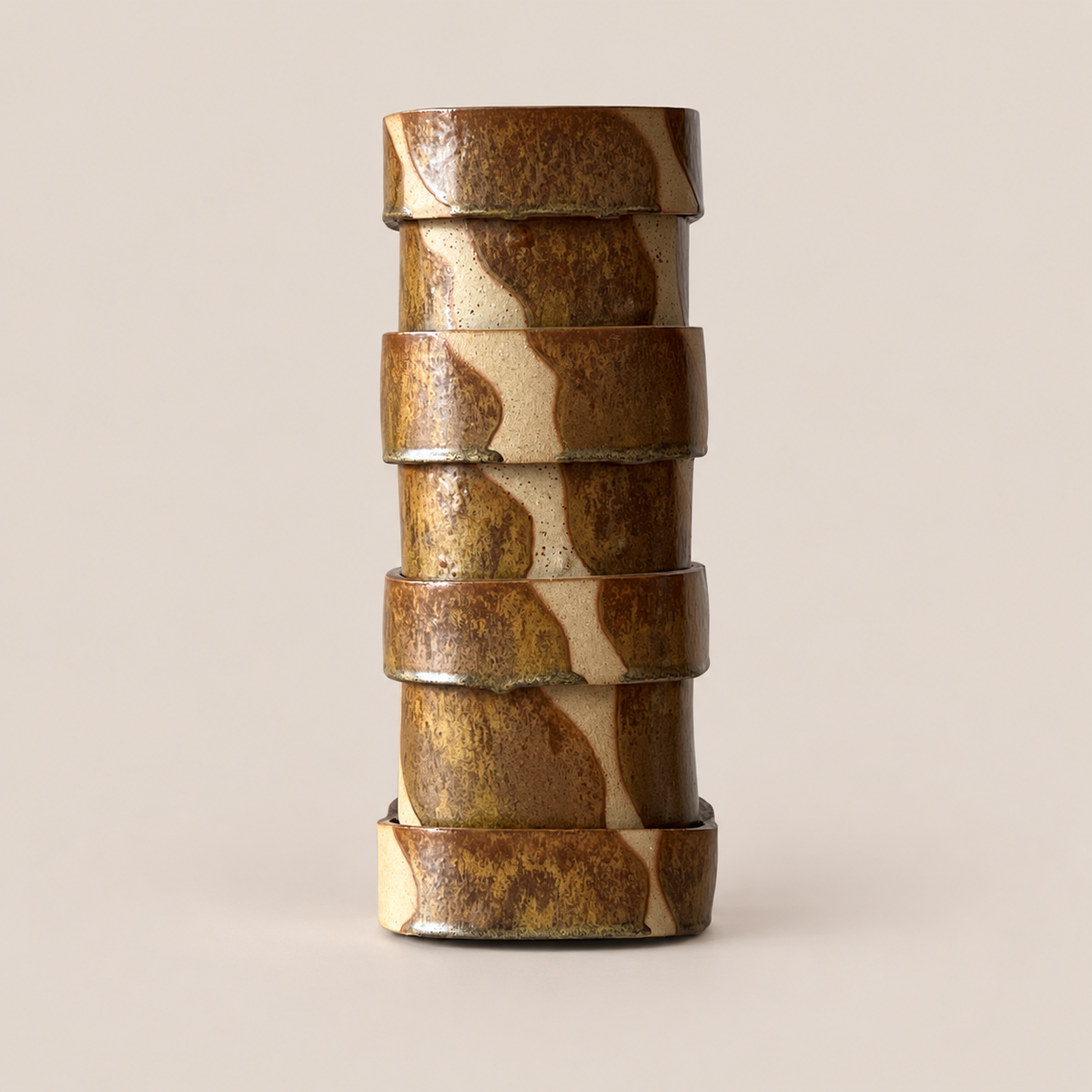 LAYERS Glazed Table Lamp by Katia Langeard on Cleo Collects blush beige background