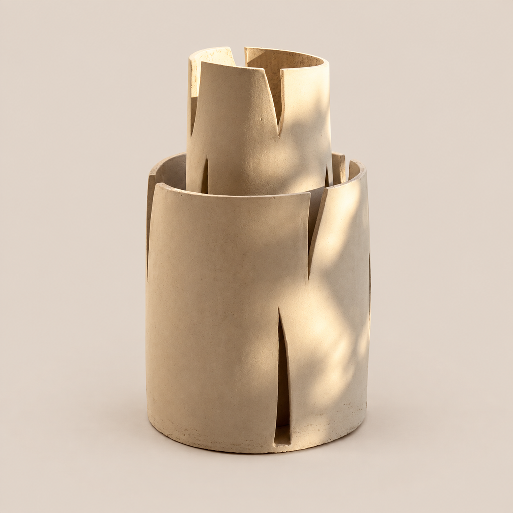 CANYON Table Lamp by Katia Langeard on Cleo Collects blush beige background