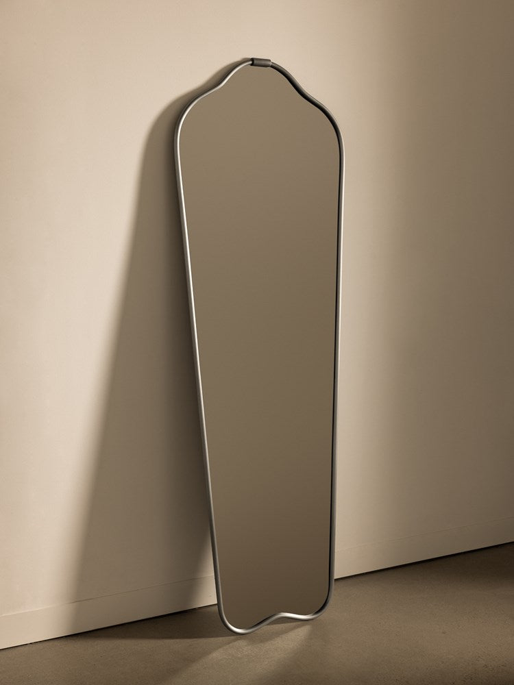 Senne Tall Mirror silver three quarter view