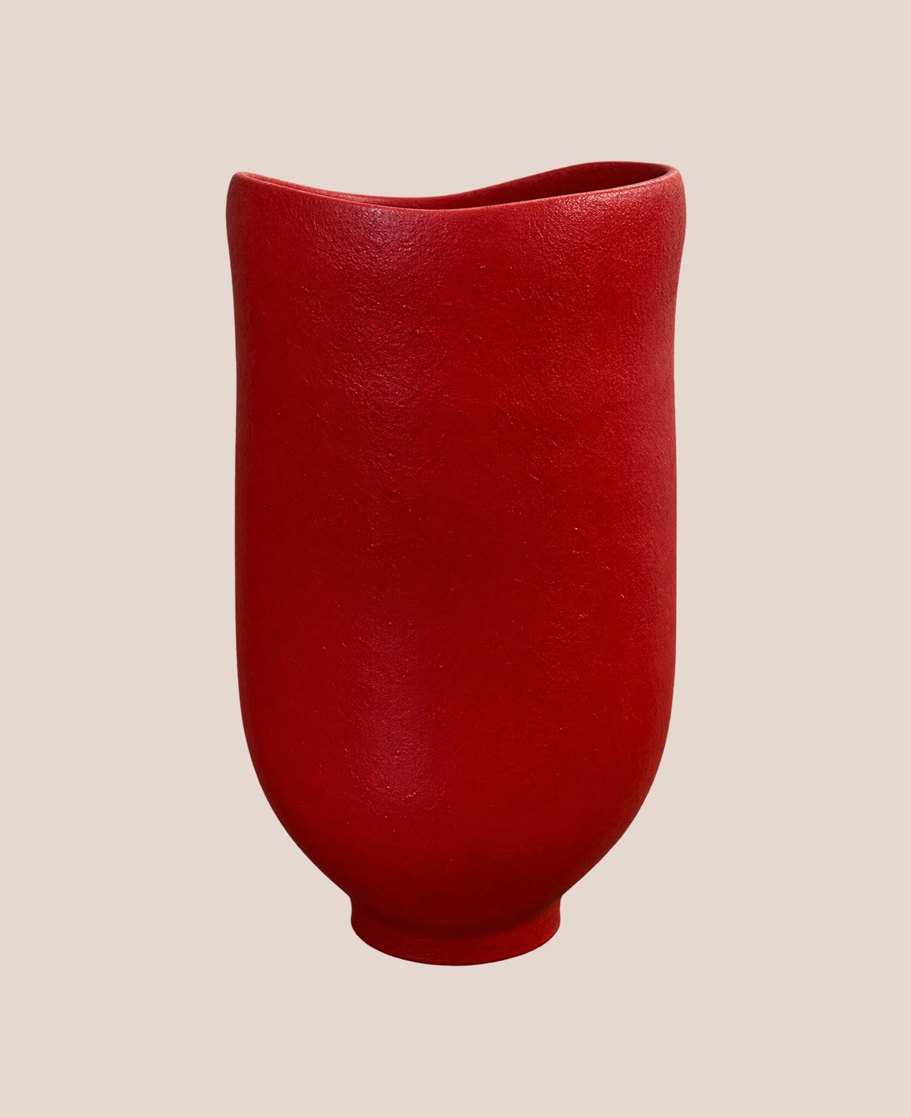 red-stoneware-vase-by-elvira_-mcKenzie