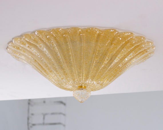 Ceiling Light – Handmade Murano Amber Glass – Decorative lamp, supplier photograph 1