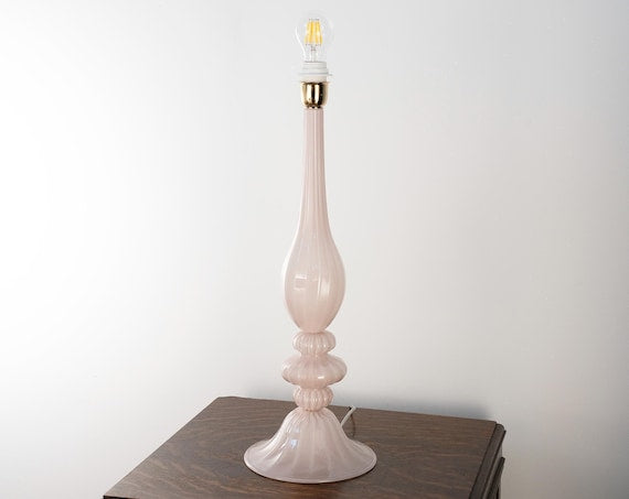 Soft Pink Murano Glass Table Lamp – supplier image 1