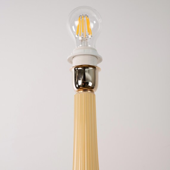 Amber Murano Glass Table Lamps — Pair original supplier photograph 2